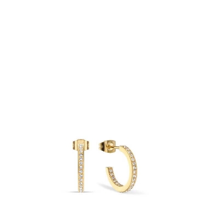 Billede af Bering Arctic Symphony øreringe poleret forgyldt stål m. cz