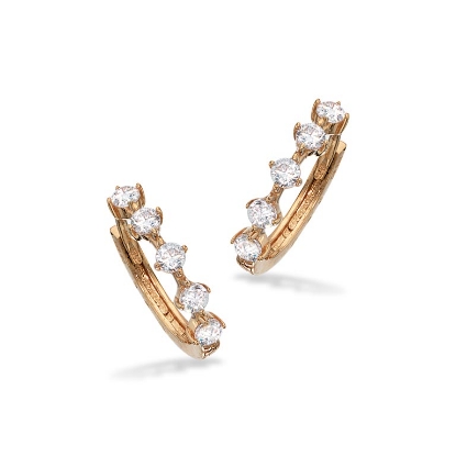 Billede af Creoler 1,4 x 14 mm. syn.zir. 8 kt.