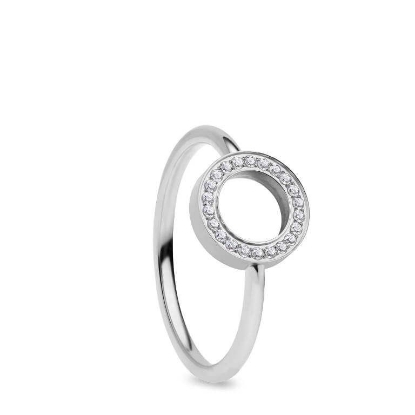 Billede af Bering Arctic Symphony inderring smal poleret stål m. cz (str. 50-63)