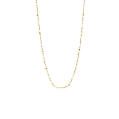 Billede af Susanne Friis Bjørner Halskæde forgyldt sølv m. kugler (42-45 cm)