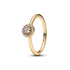Billede af Pandora Rund Pavé Halo ring forgyldt metalblanding m. cz (str. 48)