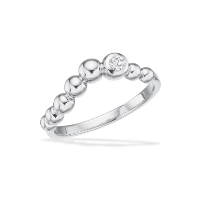 Billede af Ring kugler cubic zir. sølv pt.