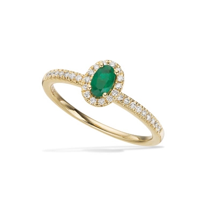 Billede af Diana ring roset 0,17 H-W/SI smagrad 14 kt