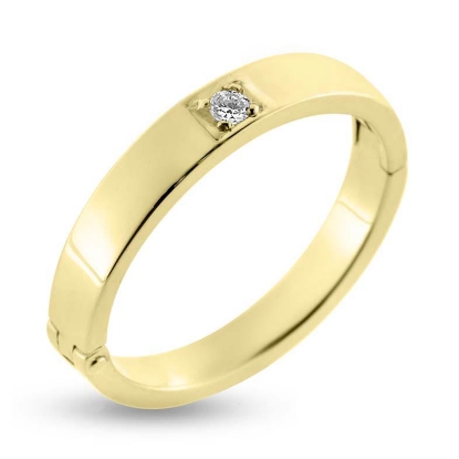 Billede af Gigtring fattet med 1 brill. 0,04 w/vs. 14 kt.