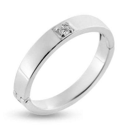 Billede af Gigtring fattet med 1 brill. 0,04 w/vs. 14 kt. hvg.