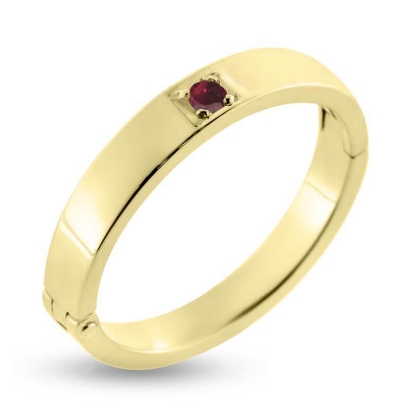 Billede af Gigtring fattet med rubin 0,04 ct. 14 kt.