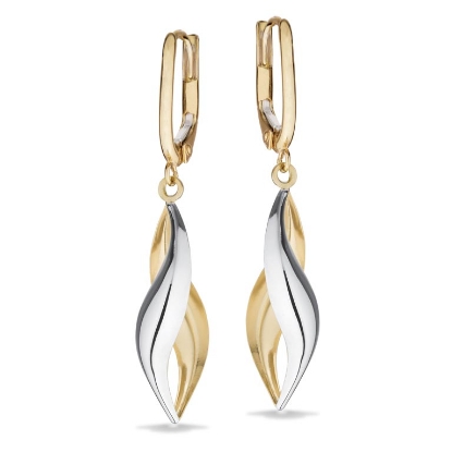 Billede af Ørebøjler rd/hv 8 kt.