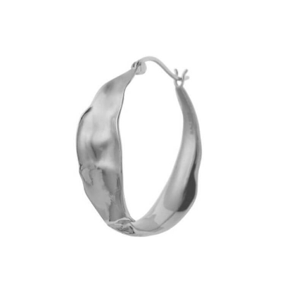 Billede af STINE A Liquid Creol Silver ørering sølv (1 stk.)