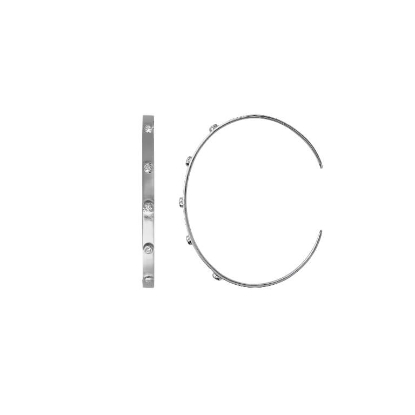 Billede af STINE A Bangle With Five Flow Stones armring sølv m. cz