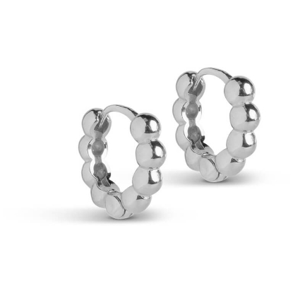 Billede af ENAMEL Copenhagen Ball Small øreringe sølv