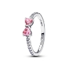 Billede af Pandora Funklende Pink Sløjfe ring sølv m. cz (str. 48)