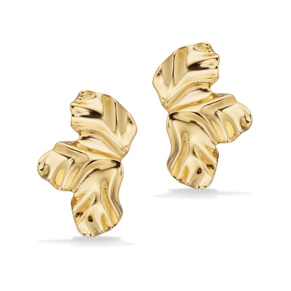 Billede af Øreringe wave sølv fg.