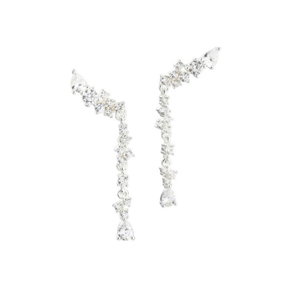 Billede af Aqua Dulce Aura Long øreringe sølv m. cz