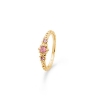 Billede af Studio Z "Fragments" ring forgyldt sølv m. rosa cz (str. 58)