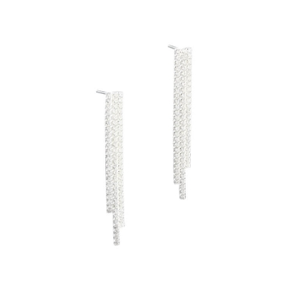 Billede af Aqua Dulce Tennis Darling øreringe sølv m. cz