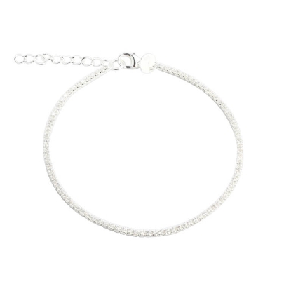 Billede af Aqua Dulce Tennis Small armbånd sølv m. cz (17 + 3 cm)
