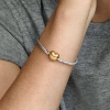 Billede af Pandora Moments Slangekædearmbånd m. forgyldt hjertelås (16 cm)