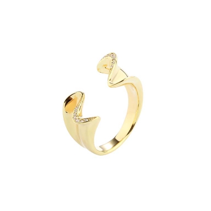 Billede af Aqua Dulce Darling River ring forgyldt sølv m. cz (str. 53-60)
