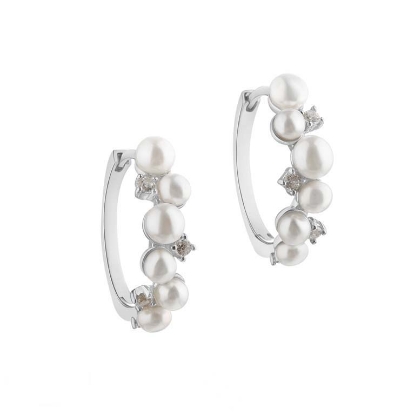 Billede af Aqua Dulce Darling Bubbels øreringe sølv m. fvp + cz