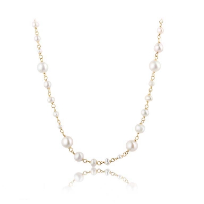 Billede af Aqua Dulce Ghita halskæde forgyldt sølv m. fvp (42 + 3 cm)