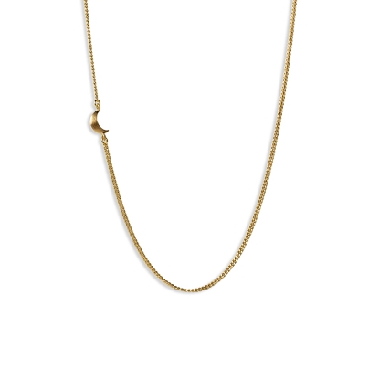 Billede af Jane Kønig Half Moon halskæde sølv forgyldt (57cm)