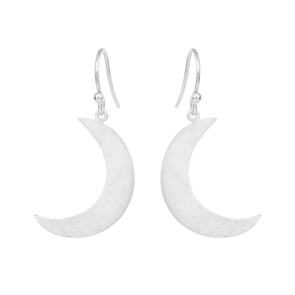 Billede af Susanne Friis Bjørner Ørering sølv mat halvmåne