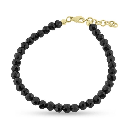 Billede af Armbånd "Sparkling Night" i 14 kt. med sorte diamanter