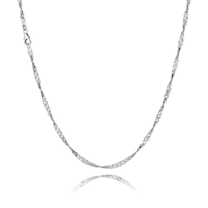 Billede af Halskæde Singapore 2,90 mm. 925s 45 cm