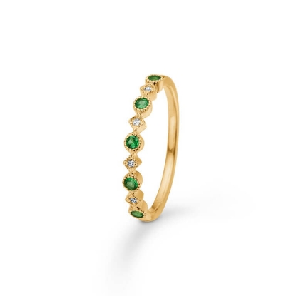 Billede af Mads Z "Poetry" ring 14 karat guld m. 0,02 ct. + tsavorit (str. 50-60)