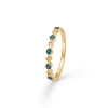 Billede af Mads Z "Poetry" ring 14 karat guld m. 0,02 ct. + topas (str. 60)
