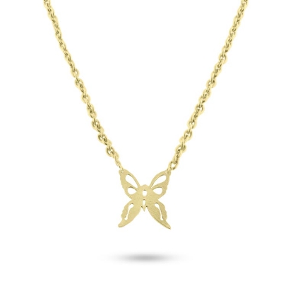 Billede af Collie sommerfugl 13*17 mm. 45 cm. i forgyldt sølv