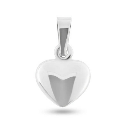 Billede af Vedhæng hjerte, massivt, patz øsken, 925s.