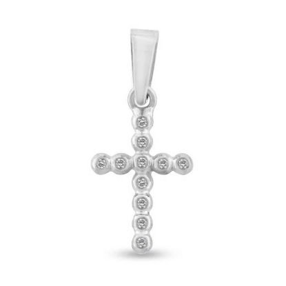 Billede af Vedhæng kors 11 brillanter a 0,01 w/vs. 925s.