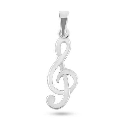 Billede af Vedhæng G-nøgle (node) i sølv