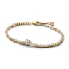 Billede af Pandora Funklende Hjerte Tennisarmbånd forgyldt metalblanding m. cz (16 cm)