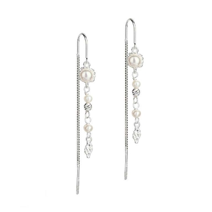 Billede af Aqua Dulce Pearl Mila øreringe sølv m. fvp