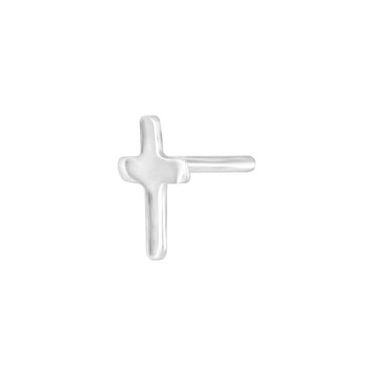 Billede af SON of NOA ørestik sølv kors 7mm (1 stk.)
