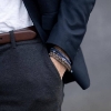 Billede af SON of NOA armbånd stål grå kalveskind (21 cm)