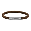 Billede af SON of NOA armbånd stål brun kalveskind (23 cm)