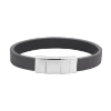 Billede af SON of NOA armbånd stål sort kalveskind (18+1 cm)