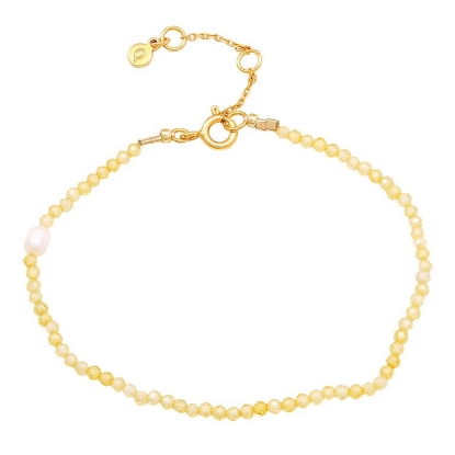 Billede af Hultquist Layla armbånd forgyldt sølv m. perler (16+3 cm)