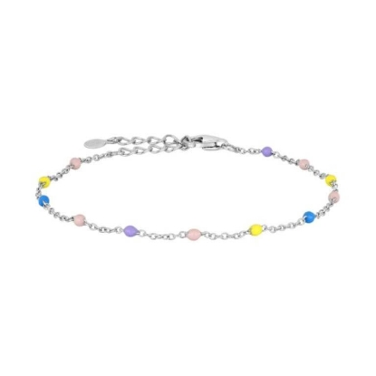 Billede af NOA Kids børnearmbånd sølv m. emaljekugler (15+2 cm)