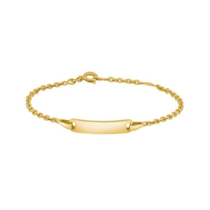 Billede af NOA Kids børnearmbånd forgyldt sølv m. plade (16+2 cm)