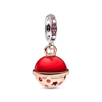Billede af Pandora Planeten Mars Funklende charm rosaforgyldt metal m. muranoglas + cz