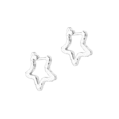 Billede af Aqua Dulce Stella Hoop øreringe sølv