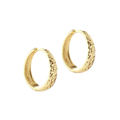 Billede af Aqua Dulce Cappa Hoop øreringe forgyldt sølv - 20 mm