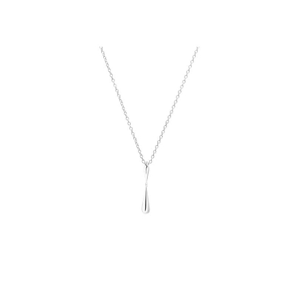 Billede af Aqua Dulce Shiny Drop halskæde sølv (42 + 3 cm)