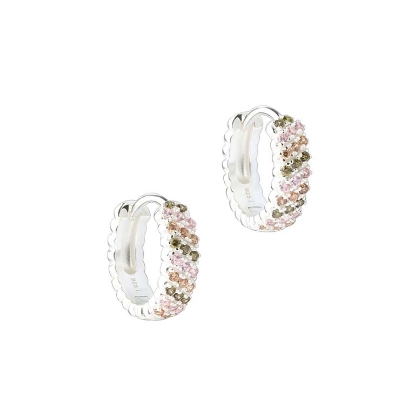 Billede af Aqua Dulce Blush Hoop øreringe sølv m. cz - 16 mm