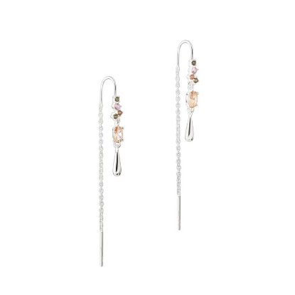 Billede af Aqua Dulce Blush Drop øreringe sølv m. cz
