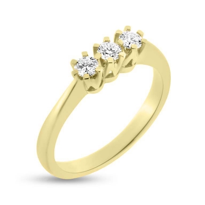 Billede af Ring, 3 brill. a 0,10 w/vs. 14 kt.